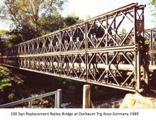 100 Sqn Replacement Bailey Bridge at Dorbaum Trg Area Germany 1989