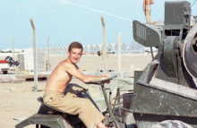  Dumper Driver and mixer. Looks Like Sharjah Air Field.1969 10Sqn