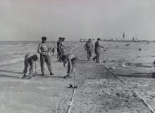 Mine lifting near Gamel Airfield, Port Said 1956